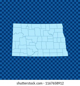 map of North Dakota