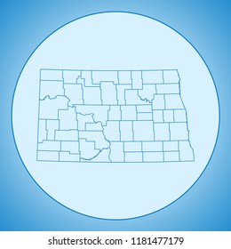 map of North Dakota