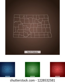 map of North Dakota