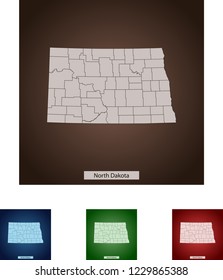 map of North Dakota