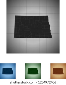 map of North Dakota
