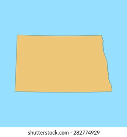 map of North Dakota