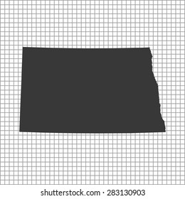 map of North Dakota