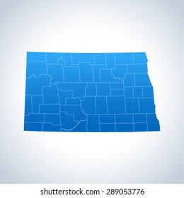 map of North Dakota