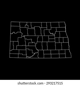 map of North Dakota