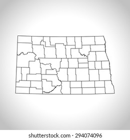 map of North Dakota