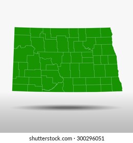 map of North Dakota