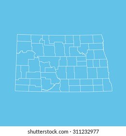 map of North Dakota