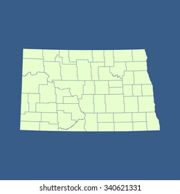 map of North Dakota