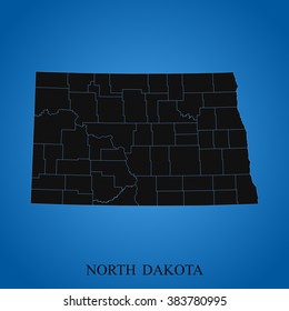 map of North Dakota
