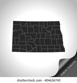 map of North Dakota