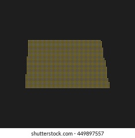 map of North Dakota