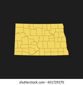 map of North Dakota