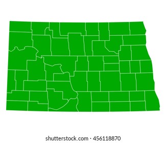 Map of North Dakota