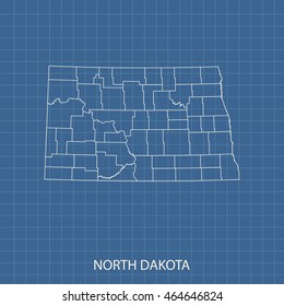 map of North Dakota