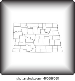 map of North Dakota