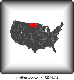 map of North Dakota