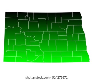 Map of North Dakota