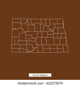 map of North Dakota
