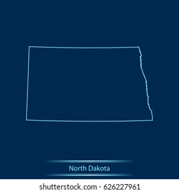 map of North Dakota
