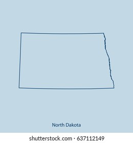 map of North Dakota