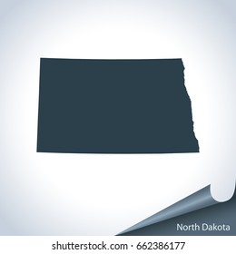 map of North Dakota