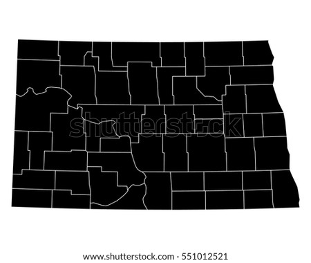 Map of North Dakota