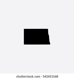 Map of North Dakota Vector Illustration