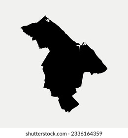 Map of North East Lincolnshire - England - United Kingdom region outline silhouette graphic element Illustration template design
