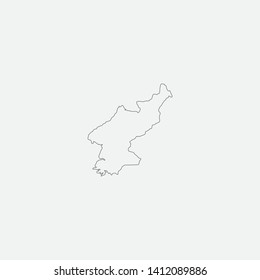 Map of North Korea graphic element Illustration template