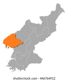 Map - North Korea, North Pyongan