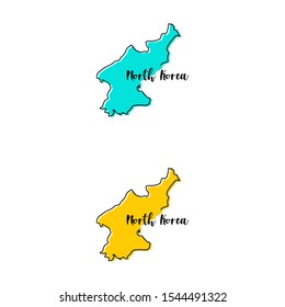 Map of North Korea Vector Design Template.