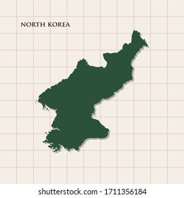 Mapa de la plantilla de diseño de vectores de Corea del Norte