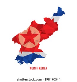 Map of North Korea Vector Illustration 