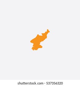 Map of North Korea Vector Illustration Silhouette Design