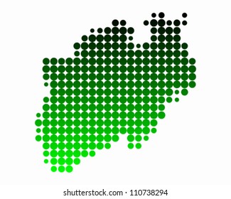 Map of North Rhine-Westphalia