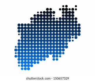 Map of North Rhine-Westphalia