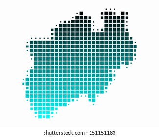 Map of North Rhine-Westphalia