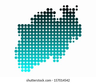 Map of North Rhine-Westphalia