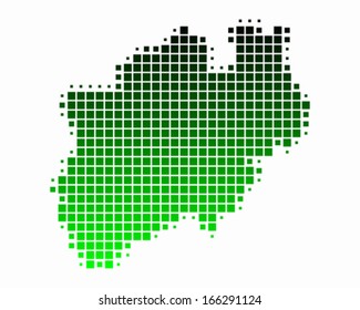 Map of North Rhine-Westphalia