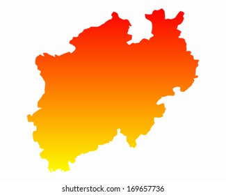 Map of North Rhine-Westphalia
