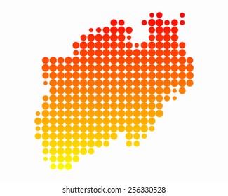 Map of North Rhine-Westphalia