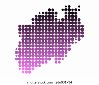 Map of North Rhine-Westphalia 