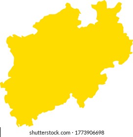 Map of North Rhine-Westphalia on white