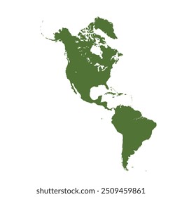 Mapa da América do Norte e do Sul, silhueta de sinais. World Map Globe (em inglês). Ilustração de vetor isolada em fundo branco. continente americano.