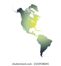 Mapa da América do Norte e do Sul, silhueta de sinais. World Map Globe (em inglês). Ilustração de vetor isolada em fundo branco. continente americano.