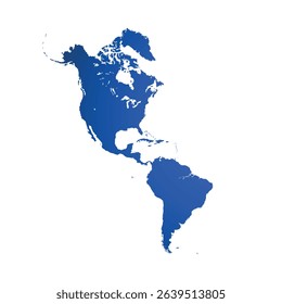 Map of North and South America, sign silhouette. World Map Globe. Vector Illustration isolated on transparent background. American continent.