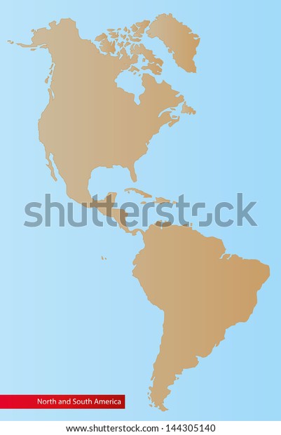 Map North South Americavector Illustration Stock Vector (Royalty Free ...