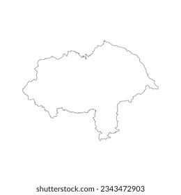 The map of the North Yorkshire county isolated on white background. Vector illustration svg
