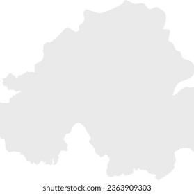 Map of Northern Ireland Filled Grey